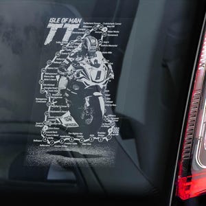 Isle of Man TT-sticker - John McGuinness motor motorfiets autoruit racebaan bord IOM-V05