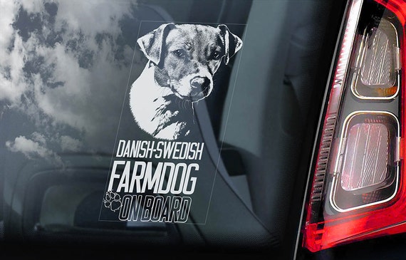 Danisch Schwedische Hofhund An Bord Auto Fenster Aufkleber Etsy
