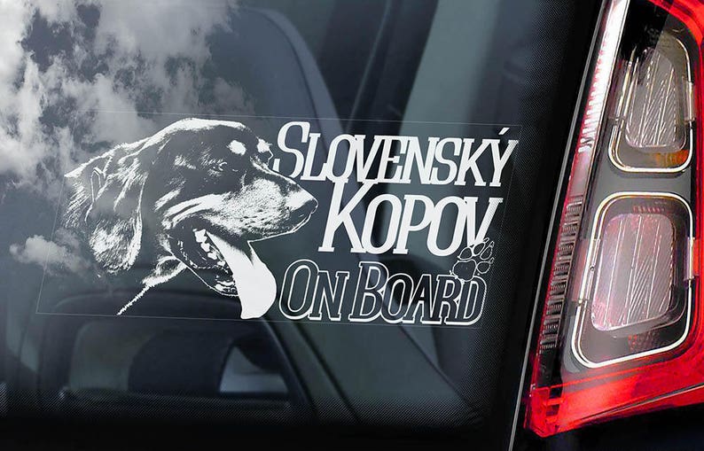 Slovenský kopov Car Window Sticker Slovak Hound Dog Sign Decal Sign V01 image 1