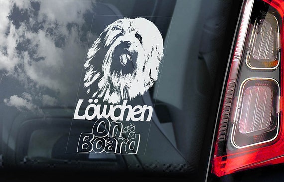 Löwchen on Board - Car Window Sticker - Lowchen Petit Chien Lion Dog Sign Decal - V01