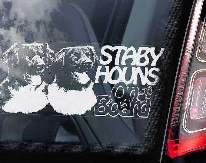 Stabyhouns on Board - Car Window Sticker - Stabyhoun Stabij Beike Dog Sign Decal - V02