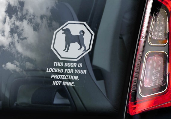 Anatolian Shepherd on Board - Car Window Sticker - Dog Security Sign Decal Gift - V04