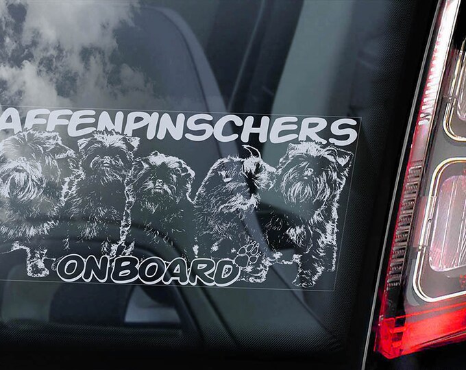 Affenpinschers - Car Window Sticker - Dog on Board Sign Decal  -V02