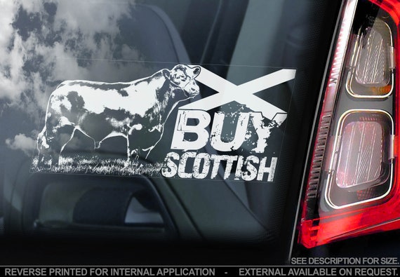 BUY SCOTTISH Car Sticker - Window Bumper Decal Sign British Farmer Farming Tractor Brexit