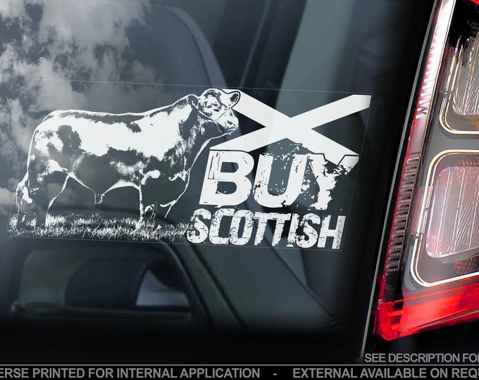 BUY SCOTTISH Car Sticker - Window Bumper Decal Sign British Farmer Farming Tractor Brexit