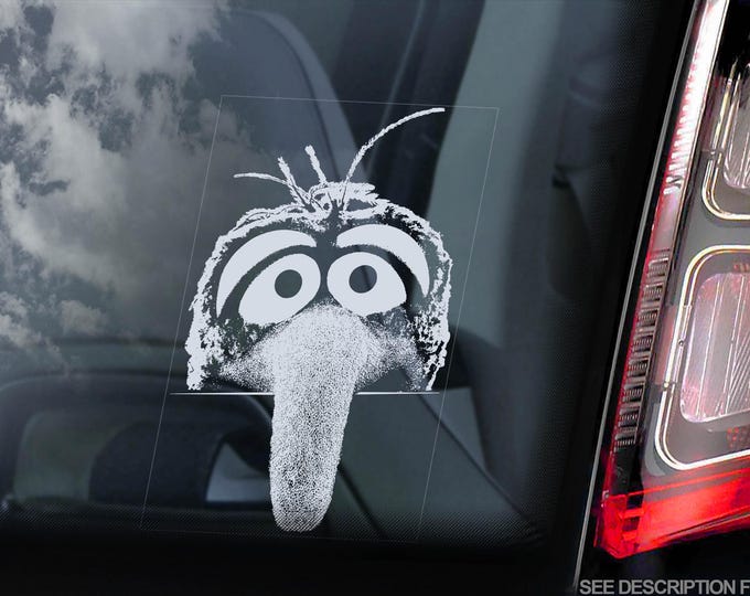 GONZO Car Sticker, Muppet Show Peeper Window Laptop Bumper Decal Sign - V01
