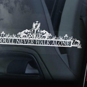 リバプール - You'll Never Walk Alone、車のステッカー、ウィンドウ デカール、LFC YNWA フットボール デカール、Shankly Gates V04