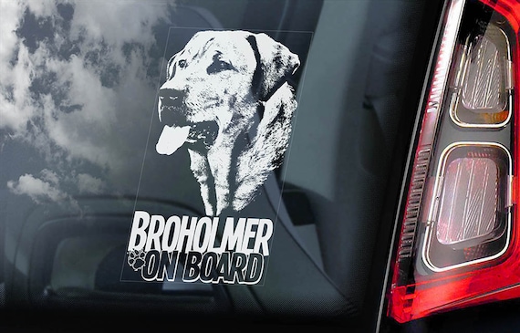 Broholmer on Board - Car Window Sticker - Danish Mastiff Dog Sign Decal - V01