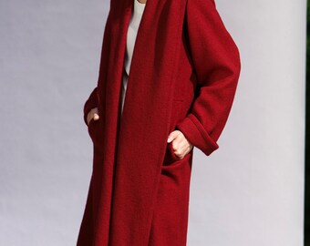 shawl collar swing coat