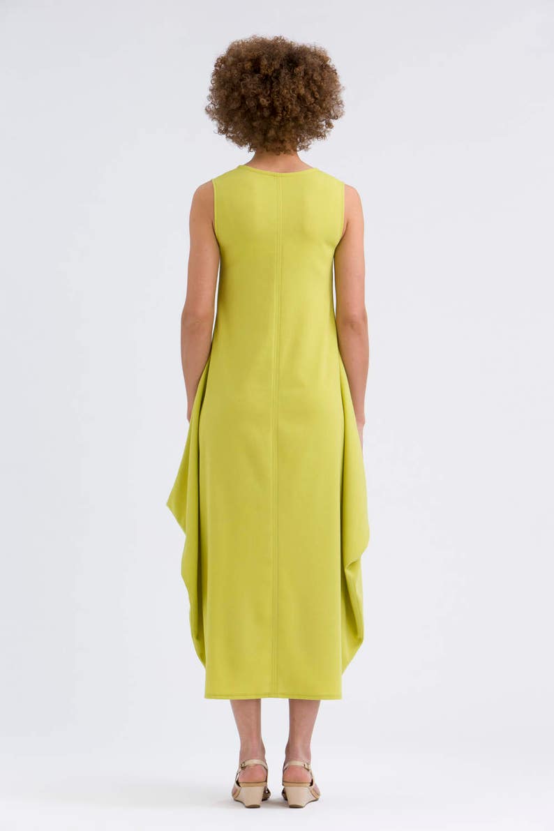 Long Summer Dress in Lime Lauren Dress Etsy