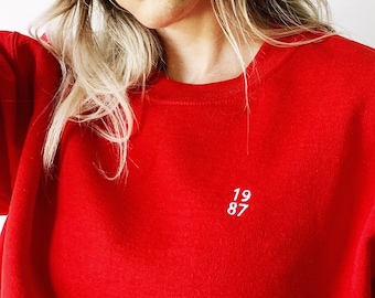 Personalized Birth Year Sweatshirt, Birthday Shirt, Birthday Gift for Her, Bridesmaid Gifts, Bachelorette Party Shirts, Wedding Party Gift