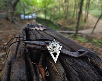 Veles,Volos Slavic God of earth with bear head necklace,Veles God of Wealth Talisman Amulet,Bear head pendant,Pagan jewelry,Veles God bear
