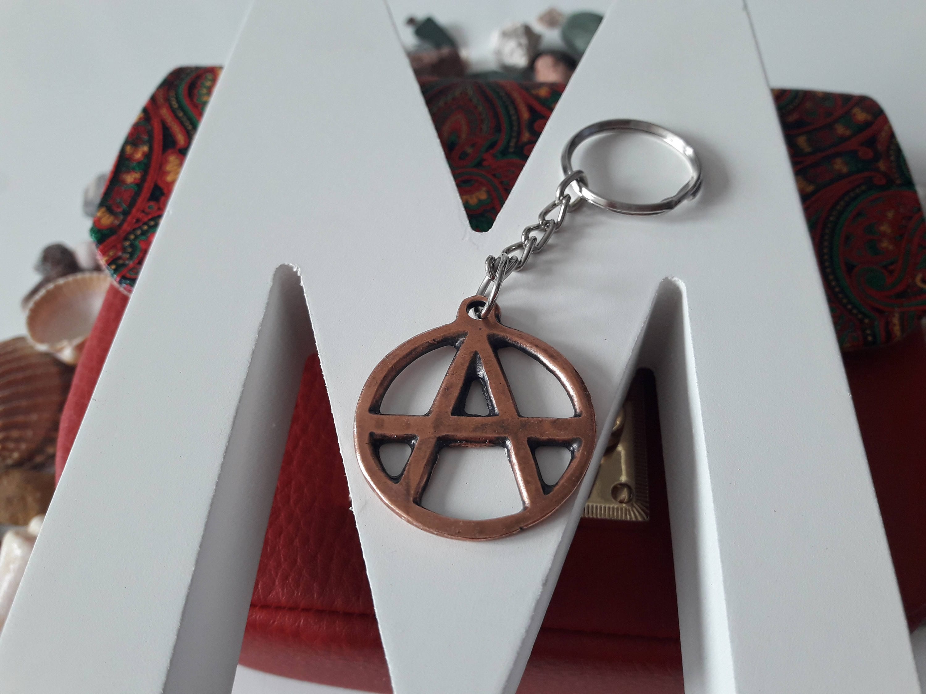 Anarchy Symbol Anarchism Necklace,anarchy Anarchism Logo Keychain