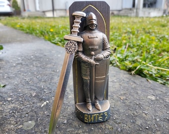 Perun God symbol Letter Opener Knife,Pagan Slavic mythology Thunder Marks of Perun letter opener sword,,medieval sword envelope opener