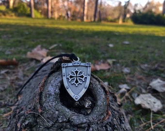 Pendentif Croix Occitane / Croix De Toulouse - Argent 925, Plaqué Rhodium - Taille 22 Mm, Chaîne 40+5 Cm Incluse - 4