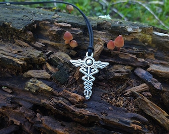 Hermes Caduceus Necklace keychain,Greek symbol of medicine necklace keychain,Hermes  Olympian god in Greek charm,Greek mythology keychain