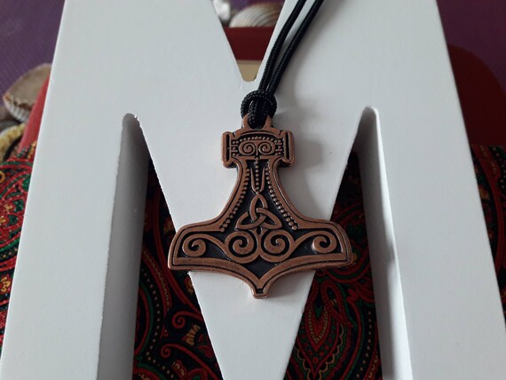 Thor's Hammer Mjölnir Pendant,owl's Head Necklace,symbol,mammen