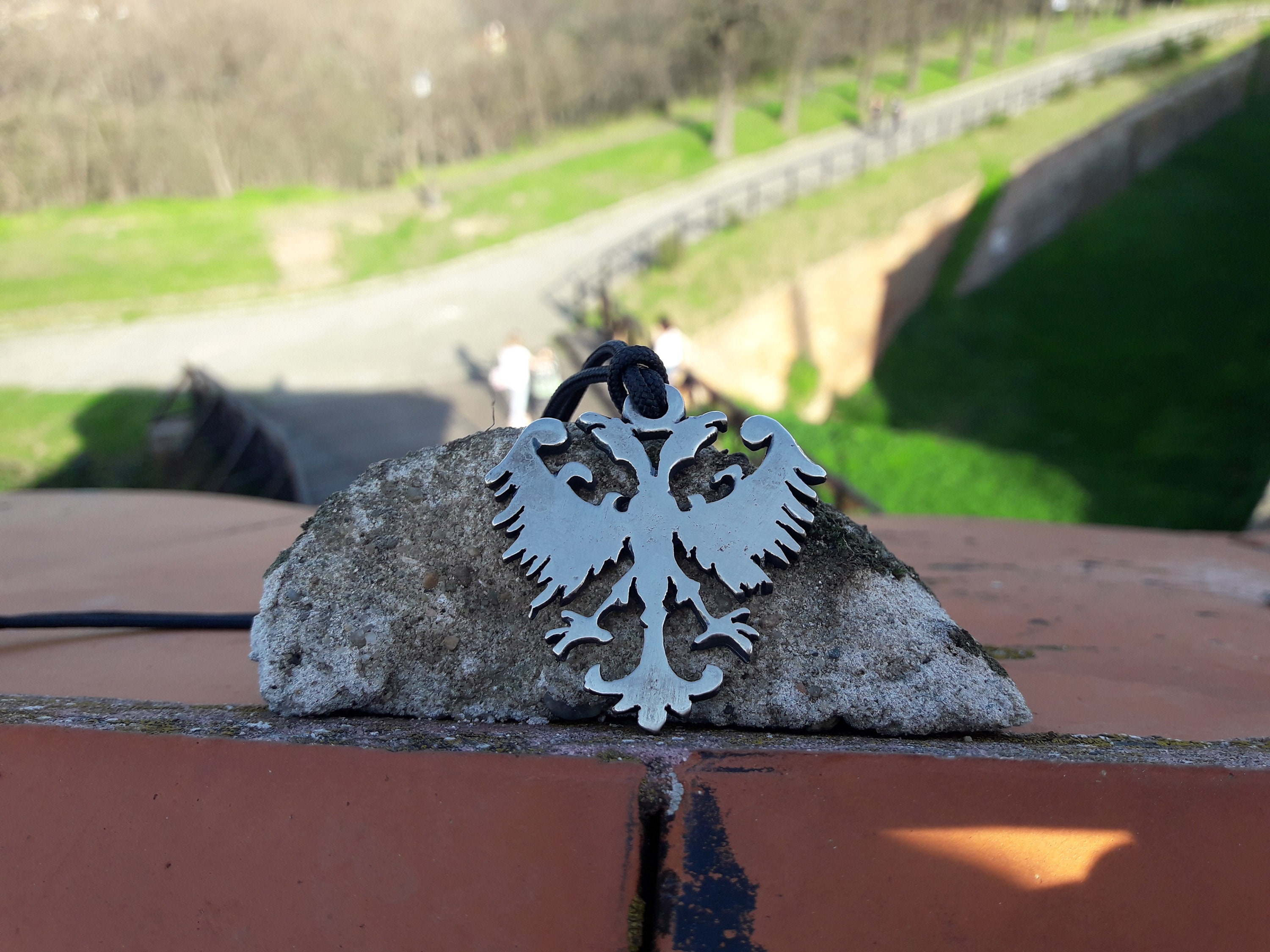 Nemanjic Dynasty Two Headed Eagle Coat of Arms Necklace and Keychain ...