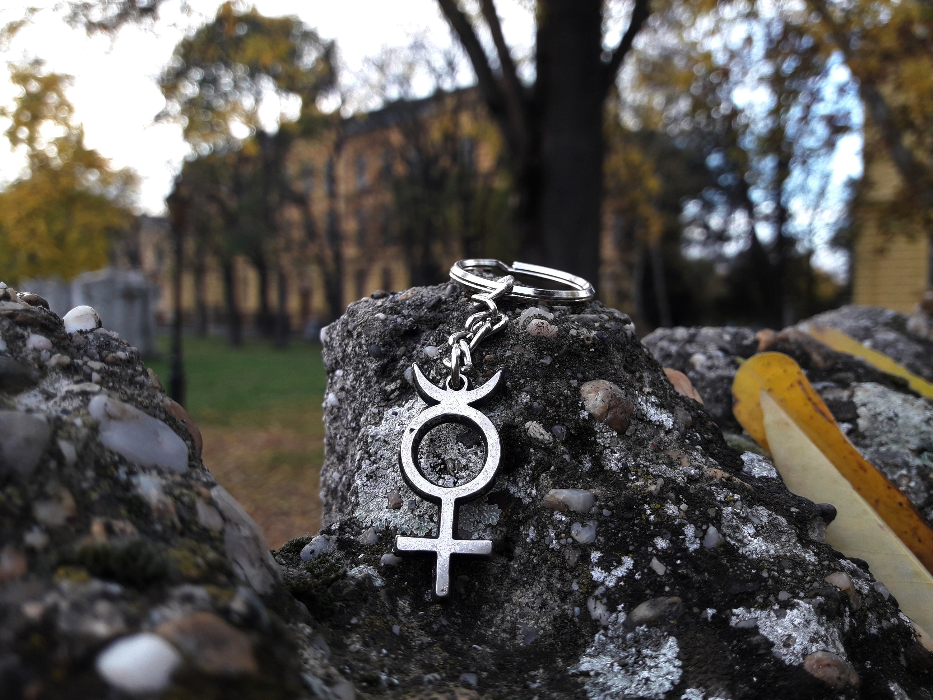Mercury Glyph Astrological Symbol Necklace Keychain,astrology Sign