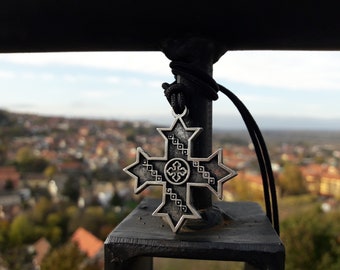 Ethiopian cross necklace,Coptic Cross pendant,Vintage coptic Occitan cross,Othodox Christian pendant,Ethiopian Orthodox cross pendant