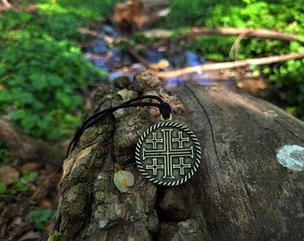Jerusalem cross vintage necklace,Five-fold Cross Christian jewelry,Knights Templar Necklaces,Jerusalem Five-fold Cross jewelry,Templar cross