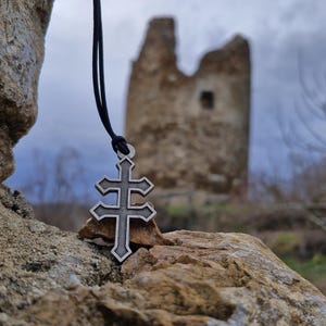 Cross of lorraine pendant - Etsy 日本