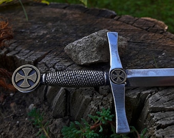 Vintage medieval sword letter opener with templar cross,Templar sword envelope opener,Templar knights cross sword for envelope,Cross Pattée