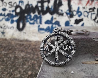 Chi Rho Monogram of Christ jewelry,Christian monogram of Jesus Christ.Christogram necklace,Constantine’s Cross,Alpha and Omega Chi-Rho cross