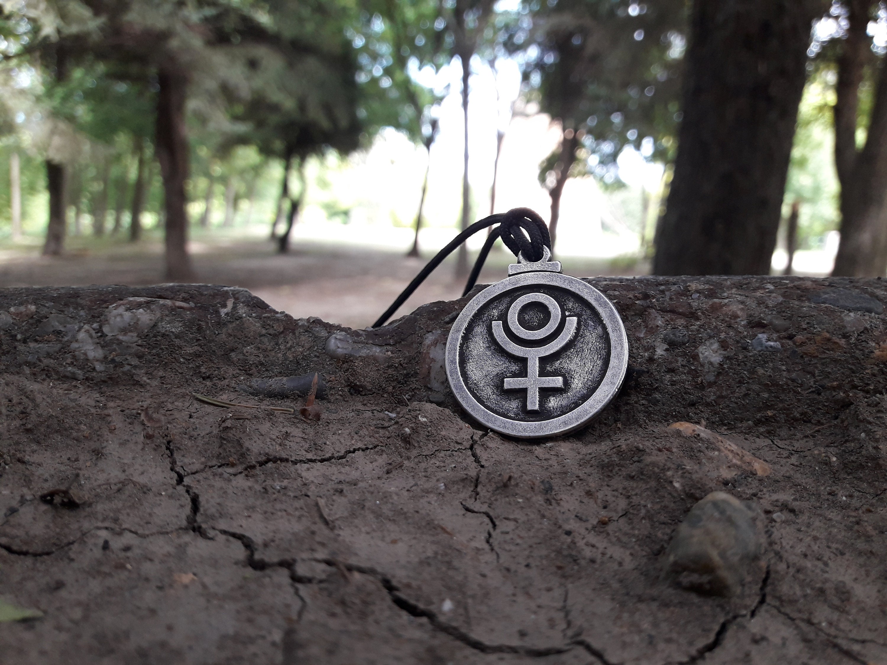 Pluto God of the Underworld zodiac glyph necklace,Astrological symbol ruler of Scorpio,Zodiac Jewelry,Planetary Glyph amulet,planet glyph