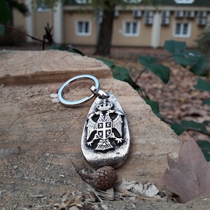 Serbian Two Headed Eagle bottle opener keychain,Serbian Emblem Eagle Keychain,Serbian coat of arms eagle bottle opener,patriotic gift forHIM