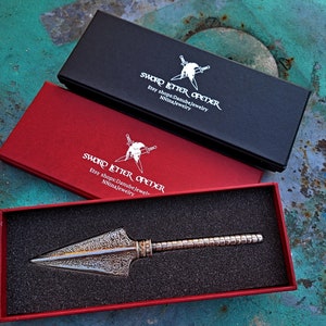 Medieval spear letter opener,Envelope opener viking spear,vintage spearhead letter opener,arrow miniature letter opener,warrior spear image 10