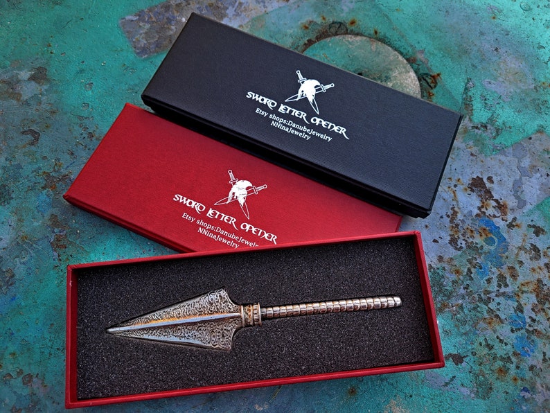 Medieval spear letter opener,Envelope opener viking spear,vintage spearhead letter opener,arrow miniature letter opener,warrior spear image 10