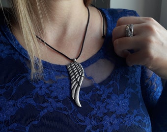 Engelenvleugelketting, grote mooie engelenvleugelhanger en sleutelhanger, Gaudiaanse engel, bohoketting, beschermende ketting Lucky, engelenketting