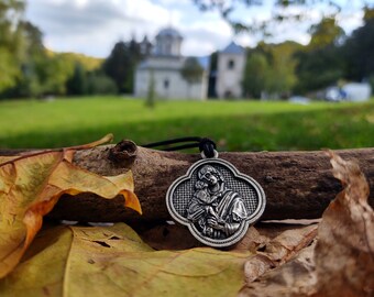 Mother of God Pendant necklace,Orthodox Holy Virgin Theotokos jewelry,Christian Virgin Mary,Defender of Orthodoxy,Three-handed Theotokos