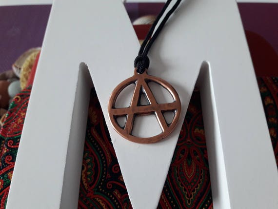 アクセサリー anarchyrrr Anarchy Symbol Anarchism Necklace,anarchy Anarchism Logo Keychain