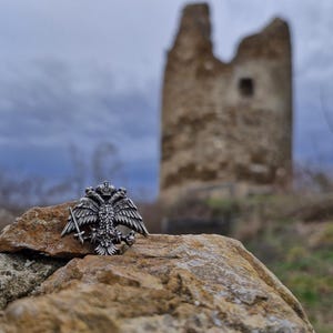 Byzantine Empire Double-Headed Eagle pin badge,Byzantine Imperial coat of arms eagle pins brosche,Orthodox Christianity Eagle,Serbia eagle.
