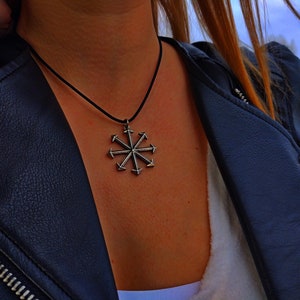 Chaotic Star Pendant,Chaos Star magic pendant kabbalah,Chaos Wheel necklace,Chaosphere pendant,symbol of chaos,sigil of chaos,Satanic symbol