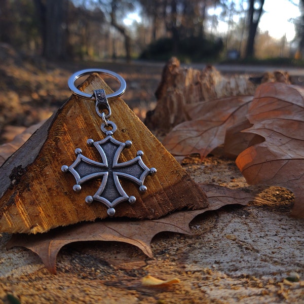 Pendentif croix occitane, collier croix Occitanie, croix cathare, pendentif croix de Forcalquier, pendentif médiéval, collier croix Tolosa, croix de croisé