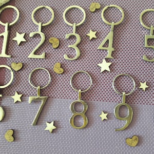 Porte-clés en métal numérotés pour vestiaires, porte-clés pour casiers d'école, porte-clés porte-clés, porte-clés avec numéro de rangement, chiffre