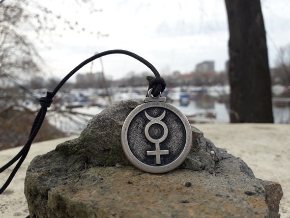 Mercury Glyph Astrological Symbol Necklace Keychain,astrology Sign