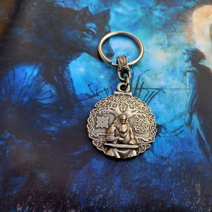 Slavic Svarog God pendant,Tree of life pagan pendant,Svarog square pendant,Star Rus amulet,Yggdrasil Talisman Necklace,Slavic deity,Slav God
