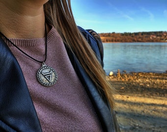 Veles,Volos Slavic God of earth & waters necklace,Veles God of Wealth Talisman Amulet,Pagan jewelry,Veles head amulet,rodnovers necklace