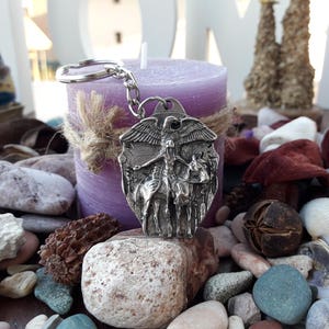 Indians Buffalo Eagle Horse symbol neckalce pendant,Indians on horse keychain,Native Indians Chief necklace keychain,Buffalo indian keychain