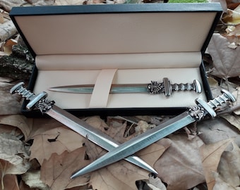 Byzantine Empire Double-Headed Eagle Letter Opener,Byzantine Imperial coat of arms eagle envelope opener in gift box,medieval sword gift