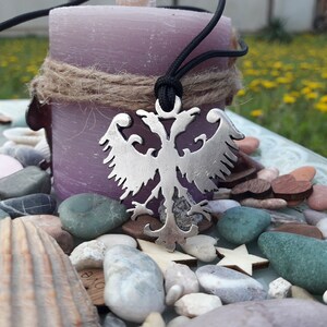 Couple Republic Of Serbia Eagle Pendant Necklace Stainless Steel Necklace For Men And Women