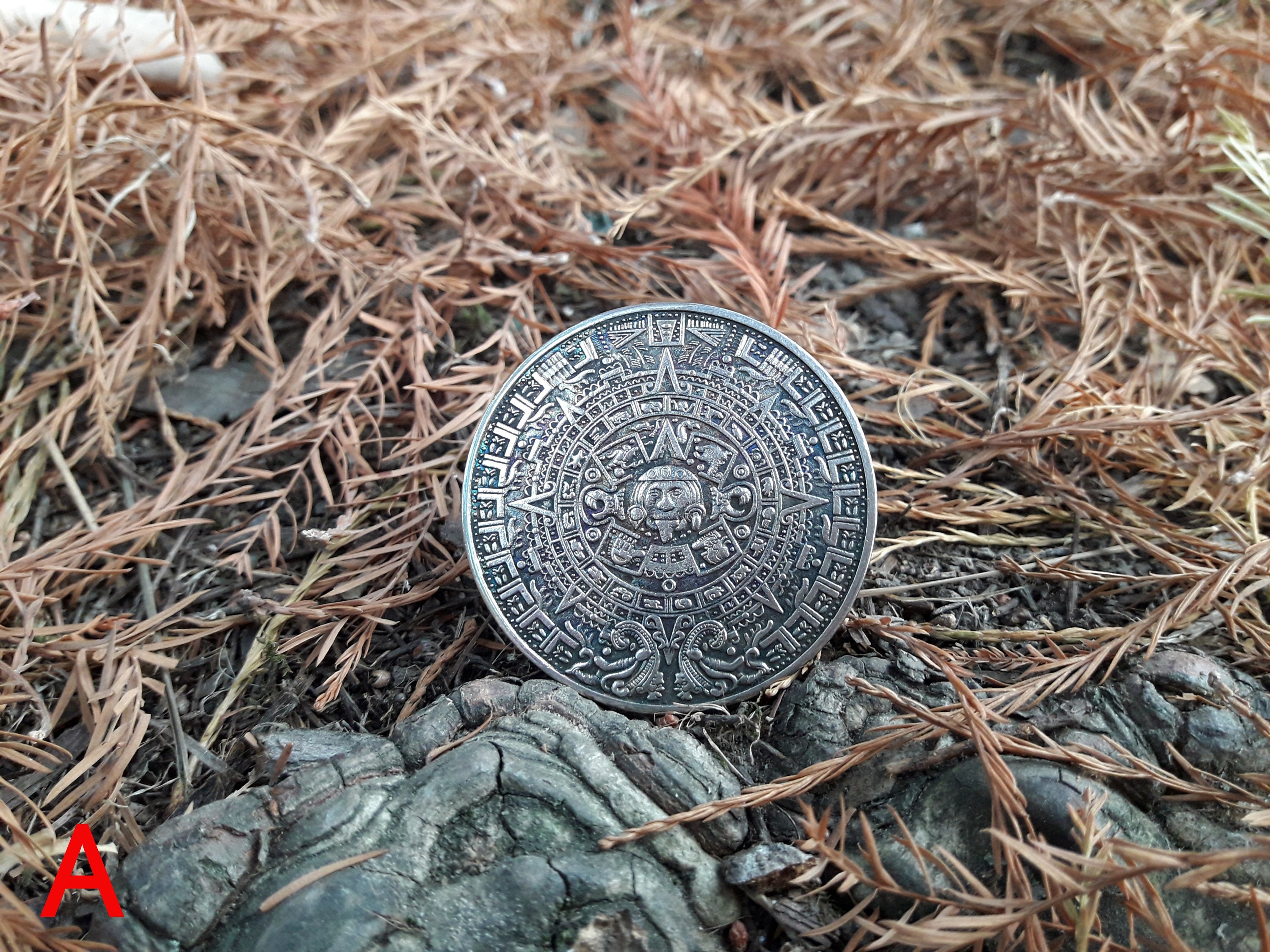 Aztec Mayan Calendar Zodiac Lucky Coin,mayan Prophecy,aztec Sun God ...