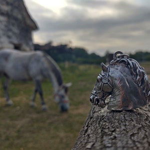 Horse Head keychain full metal 3d unique two side keychain,lucky keychain,horse animal lover gift,symbol of strenght,Horse equestrian symbol