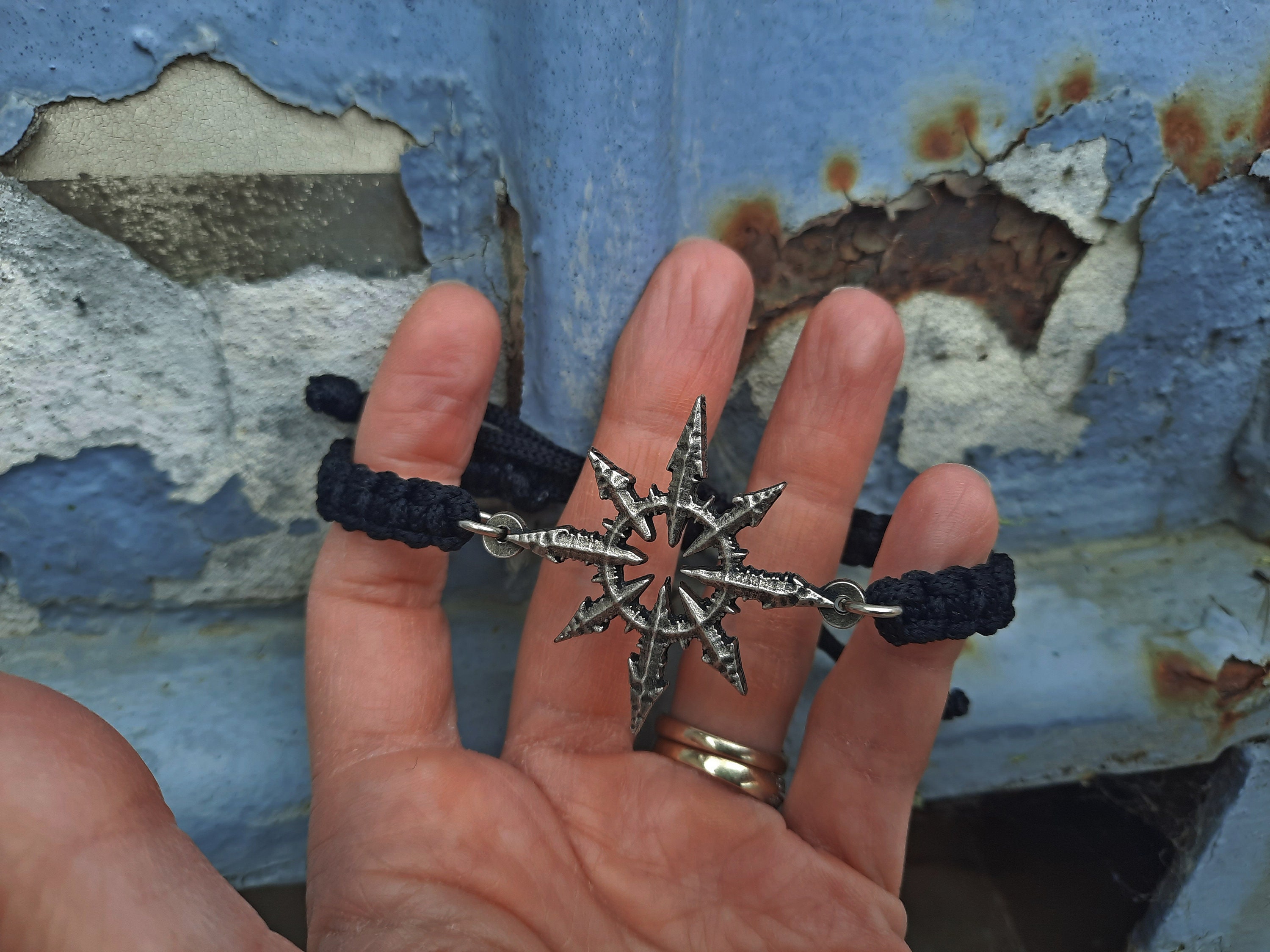 Chaotic Star Paracord Bracelet,chaos Star Magic Kabbalah,chaos