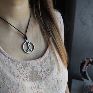 Chiron glyph pendant,Astrology chiron symbol necklace,Astronomy healing Chiron pendant,Charles Kowal symbol jewelry,Planet glyph chiron