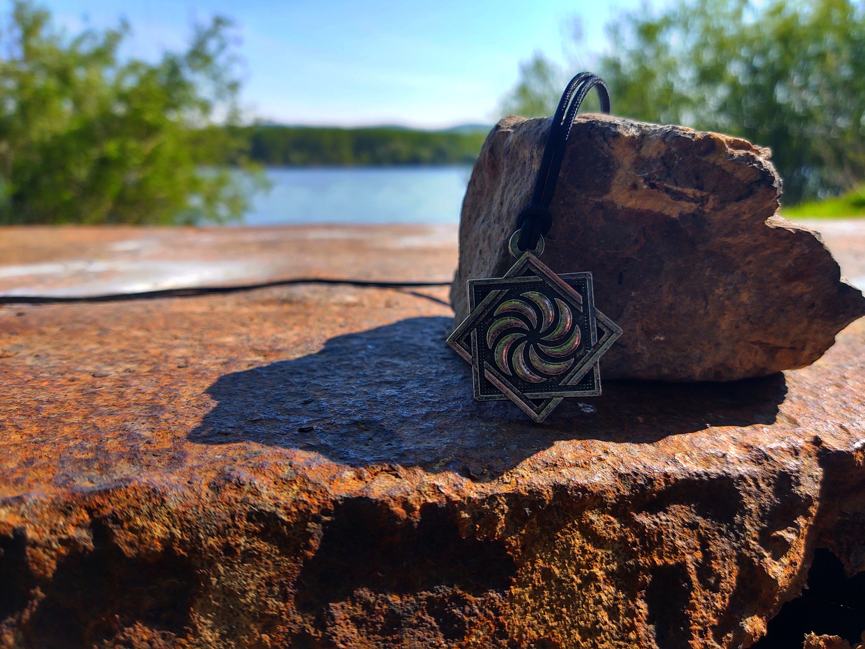 Armenian Kerkhach Eternity Sign Pendant,eight Pointed Star and